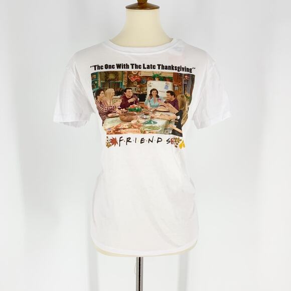 Friends "The One With The Late Thanksgiving" Graphic T-Shirt White Size Small - Picture 1 of 4